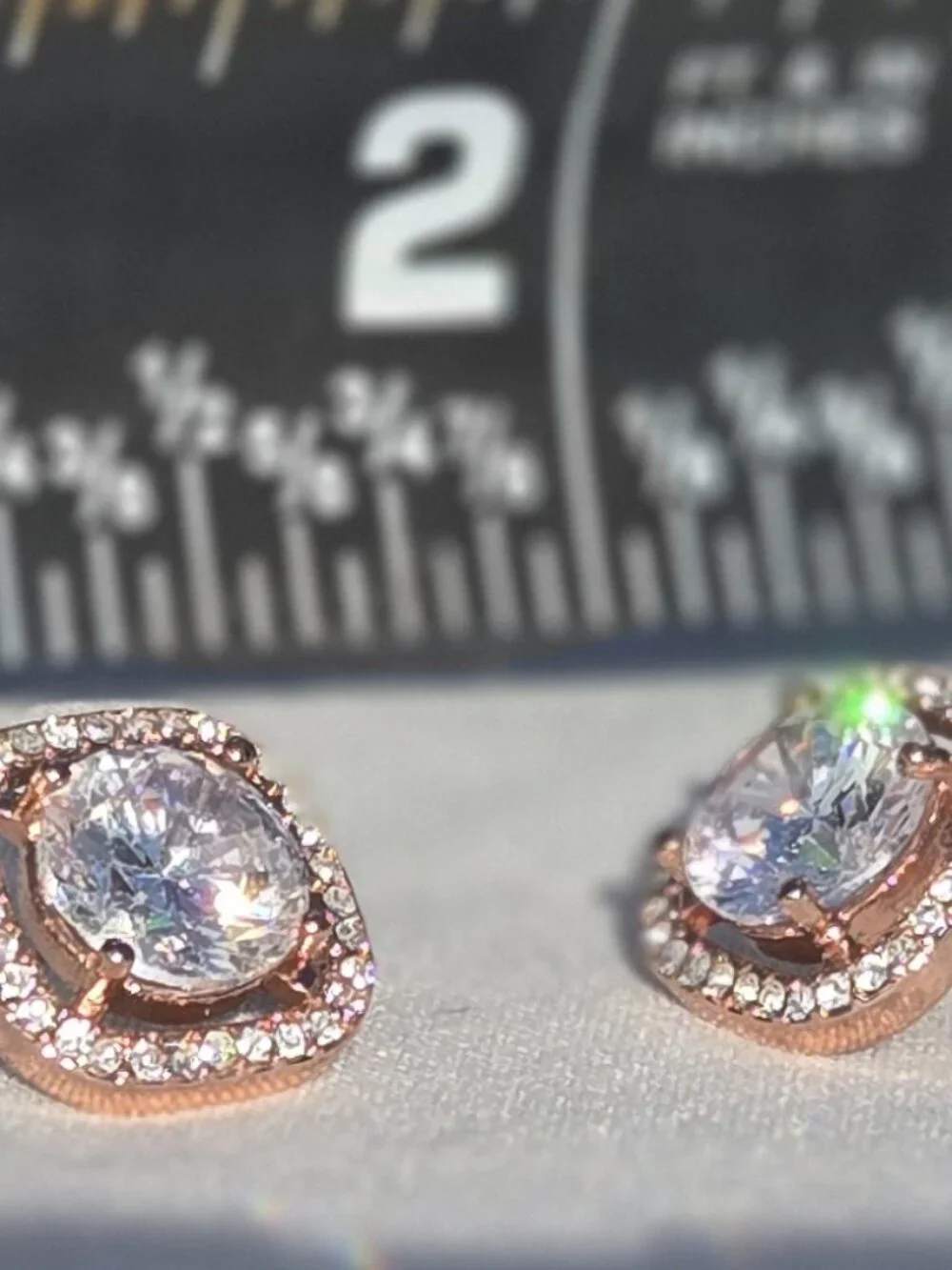 Rose Gold Stud Earrings Worn Once